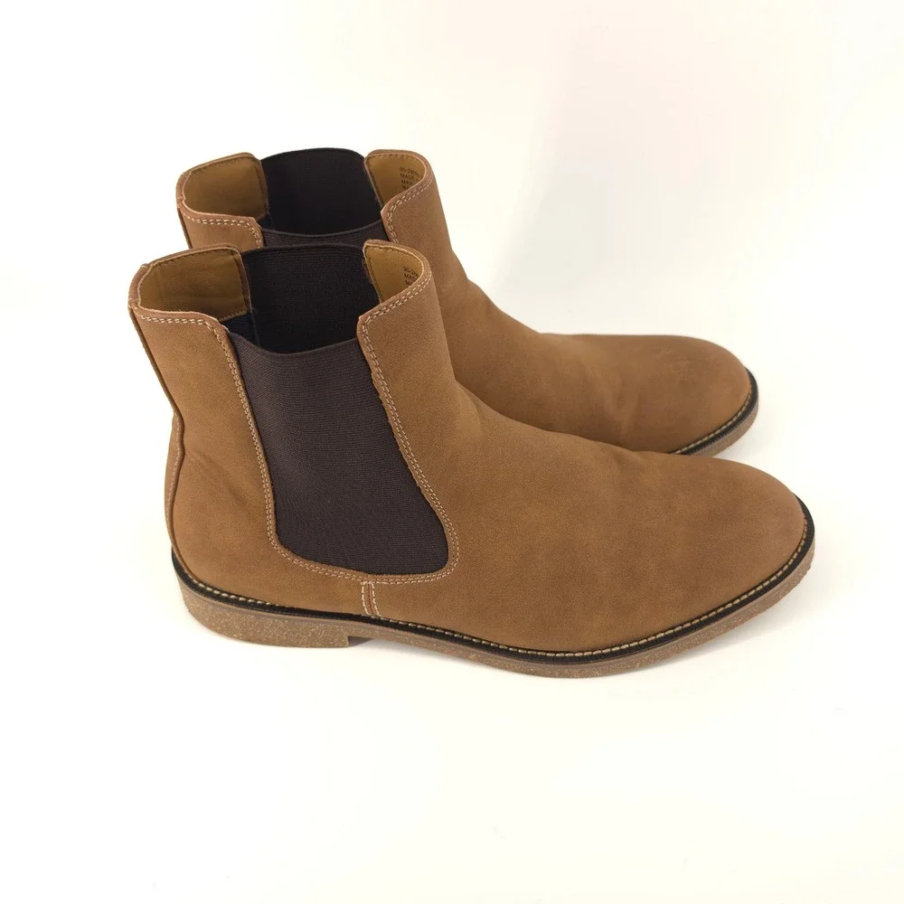 Dockers Mens Novi Chelsea Boot Vegan Leather Tan Brown Size 12M NWOB